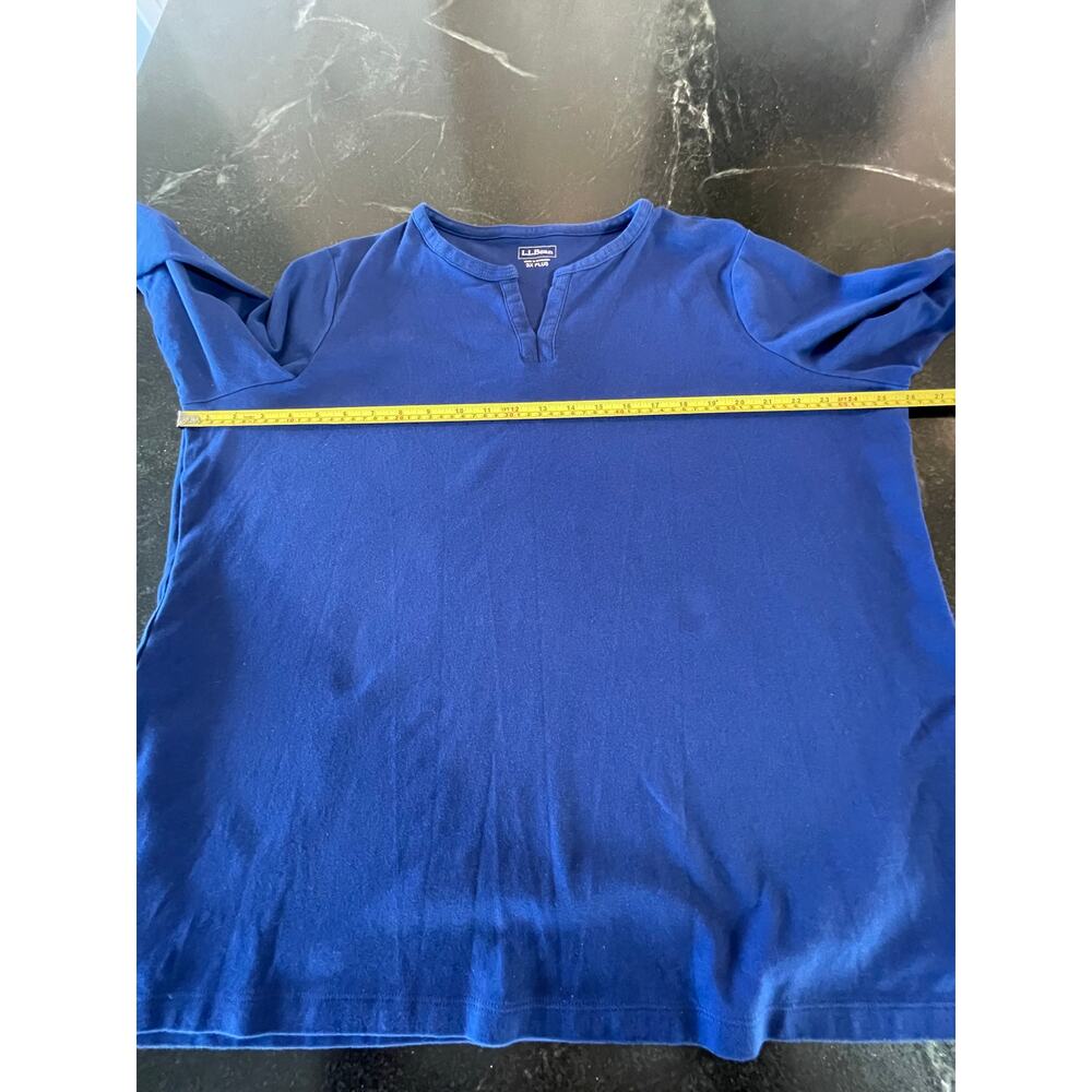 L.L. Bean Navy 3/4 length sleeve 100% Cotton pullover 3X plus - Picture 10 of 11